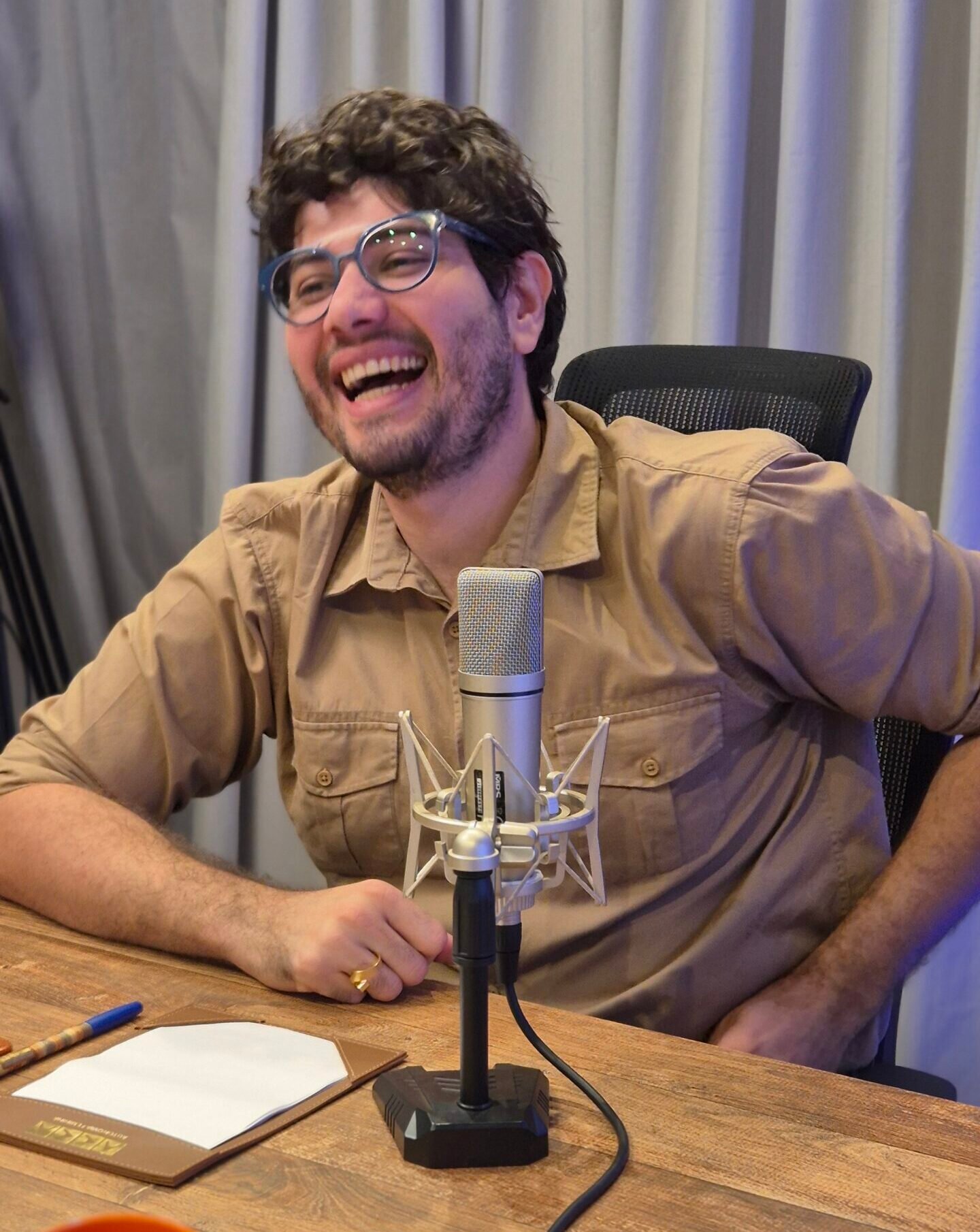 Henrique Lopes durante a grava&ccedil;&atilde;o do programa Autonomia Feminina, ACCA