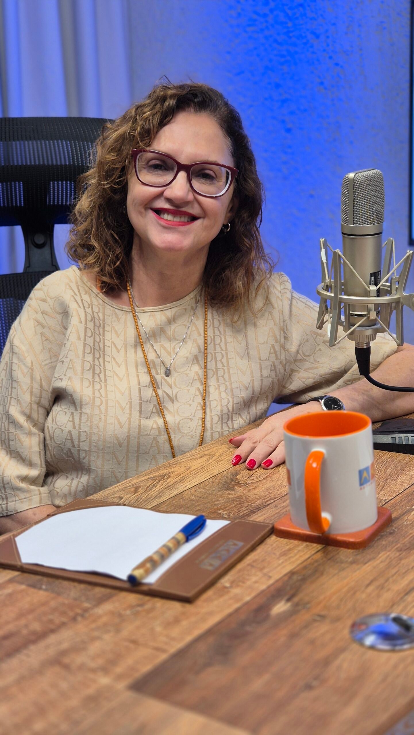 Geovana Reis durante a grava&ccedil;&atilde;o do programa Autonomia Feminina, ACCA