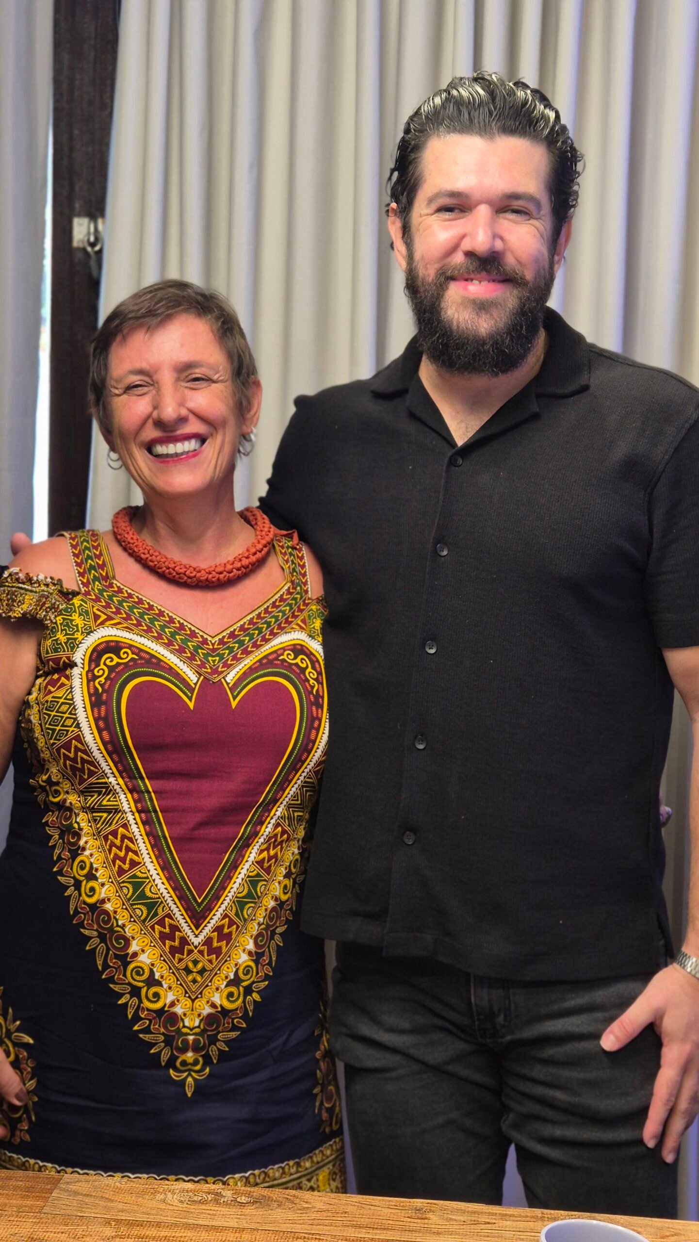 M&aacute;rcia Pel&aacute; e Leonel Cardoso durante a grava&ccedil;&atilde;o do programa Autonomia Feminina, ACCA