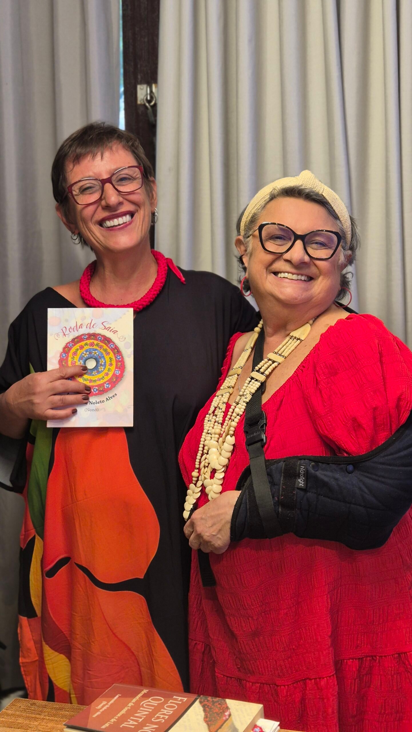 Márcia Pelá e Nonô Noleto durante a gravação do programa Autonomia Feminina, ACCA